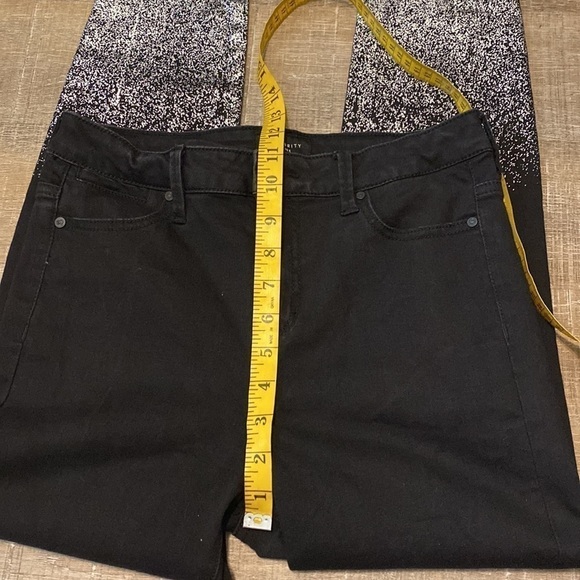 Celebrity Pink | High Waisted Black & Silver Ombre Sparkle Skinny Ankle Jeans - Picture 6 of 9